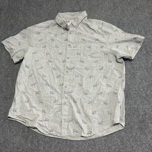 TARGET PRIDE FLAG Men's XL Casual Button Down Short Sleeve‎ Shirt Rainbow LGBTQ+